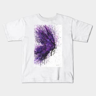 Purple Sky Butterfly Kids T-Shirt